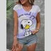 Süßes Damen-T-Shirt mit Katzenmuster, 3D-Druck, lässig, kurzärmelig