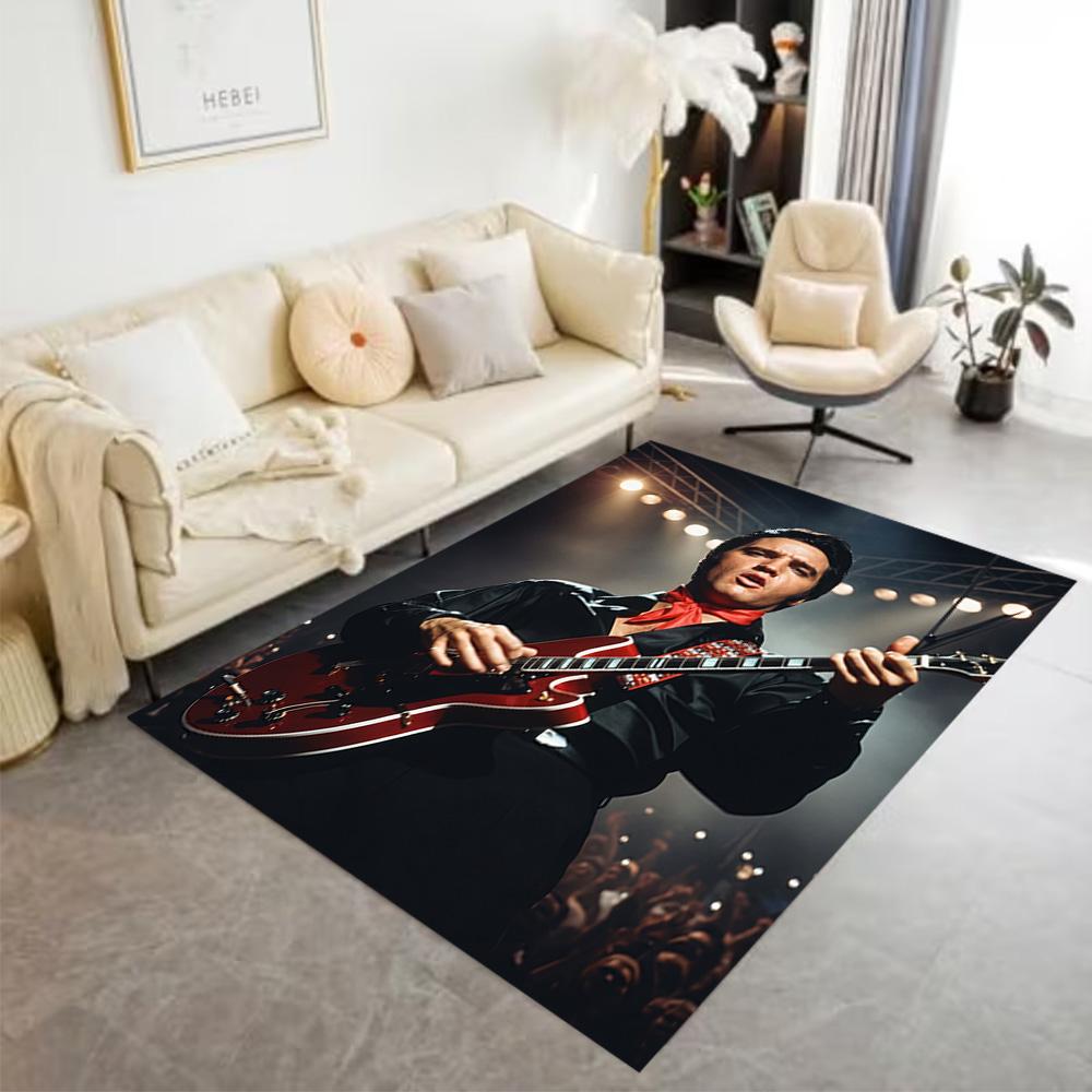 Elvis Presley Performance Carpet Suitable for Hallway Study Room Bedrooms Dining Room Anti-slip Rug Decorate Offices Wedding Party Gift