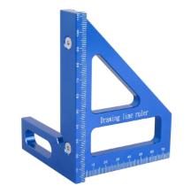 3D Multi-Angle Miter Triangle Ruler,45/90 Degree Aluminum Woodworking Square Protractor,High Precision Layout Measuring Tool