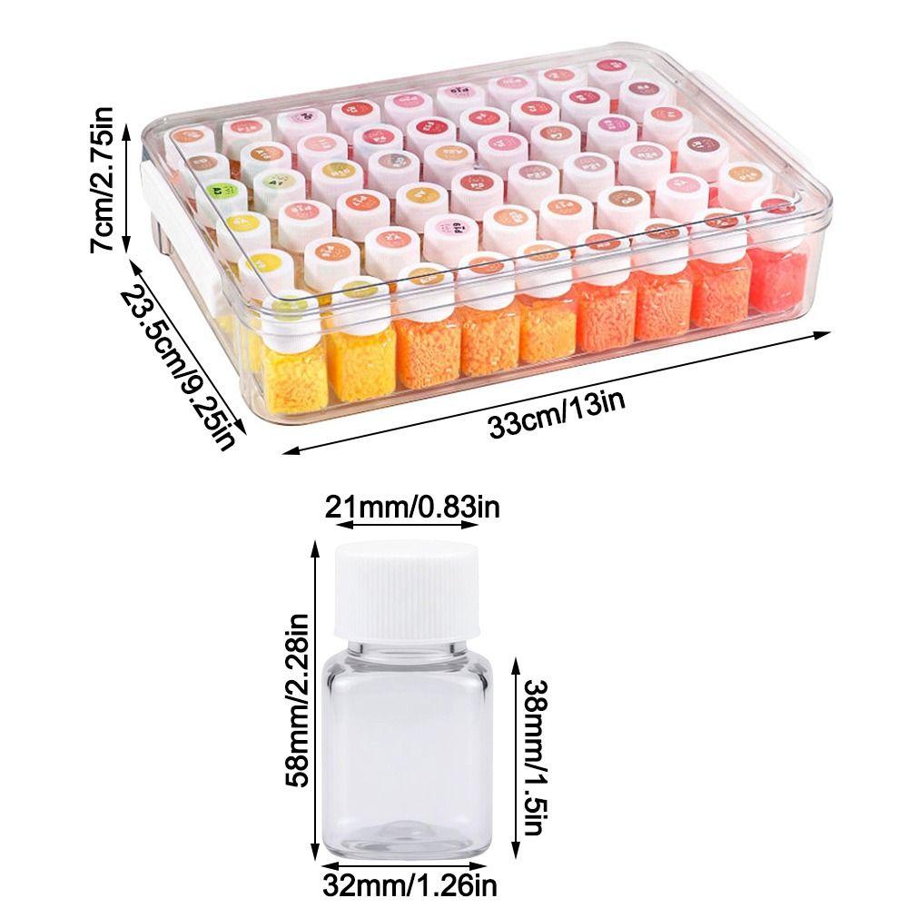 Large Capacity Perler Bead Packaging Box Transparent Bead Storage Bottle  Home Organization Tools