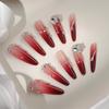Zhuoshimei Handmade Luxe Autumn/Winter Light Luxury Nail Patches - Gentle Whitening Medium-Length Nails