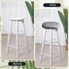 Round Stool Cover Fitted Bar Stool Cover Quilted Soft Cushion Non-Slip Washable Slipcover Fit for Diameter 11-12 Inch Bar Stool
