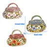 Elegant Alloy Enamel Flower Basket Decorative Jewelry Box With Traditional Craftsmanship