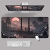 Chinese Ink Lotus Painting Desk Mat Waterproof Nonslip Office Mouse Pad