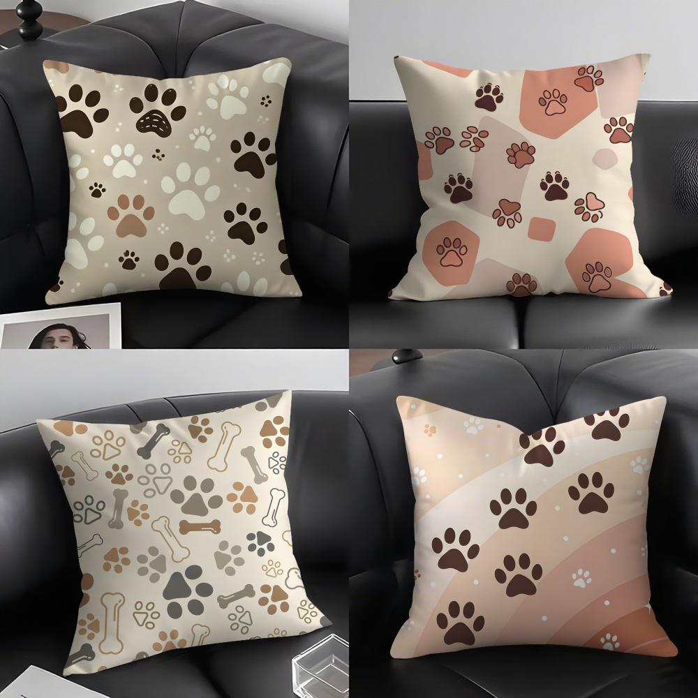 Paw Cute Cushion Cover Pillowcase Ultra Soft Skin Friendly Fabric Cloud Like Comfort  Concealed Zipper