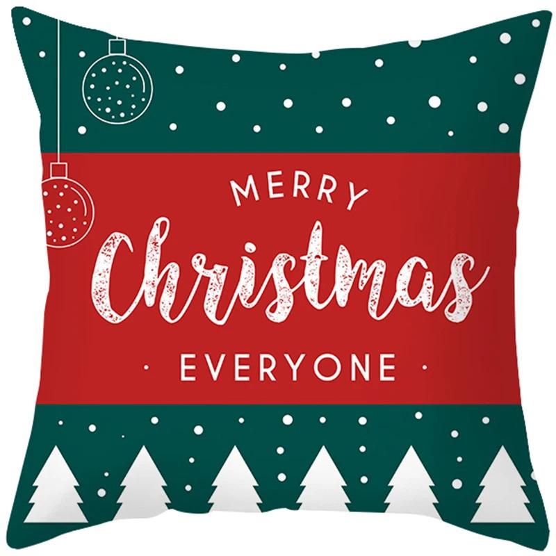 Simple Christmas Christmas Gift Christmas Tree Pattern Print Home Decoration Cushion Cover Living Room Sofa Pillowcase