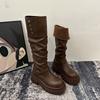British Martin boots women's 2025 autumn and winter new long boots thick-legged knight boots small thick-soled high boots