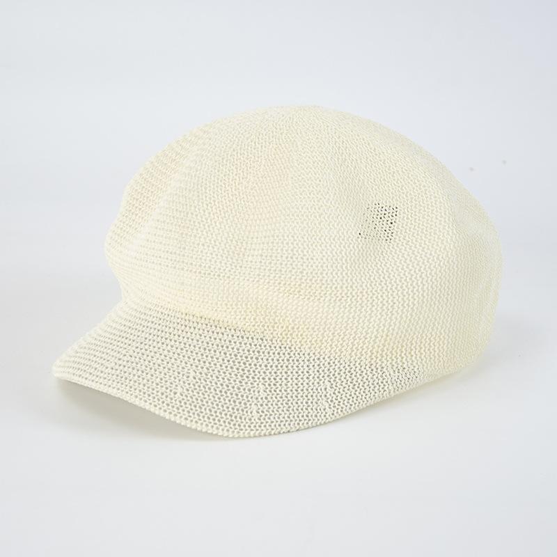 

Summer octagonal hat straw hat beach vacation duck tongue painter hat sunshade sun protection versatile beret tide One Size (56-58cm) молоко, білий колір