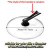 Universal Vertical Pan Lid 14-38cm/6-15in Visible Wok Cover Tempered Glass Pot Lid  Dish