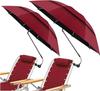 23-inch Breathable Double-Layer Beach Chair with 360° Adjustable Sun Umbrella
