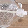 200ml Acrylic Honey Dispenser, Honey Syrup Jar with Acrylic Bracket Honey Comb Shaped Honey Pot with Lid Vintag No Drip Acrylic Container