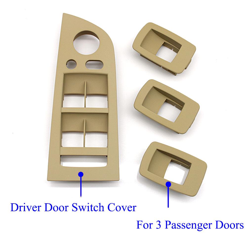 LHD RHD Auto Hauptfensterheberschalter Panel Innen Schwarz Armlehnenabdeckung Ersatz Für BMW 3er E90 E91 316 318 320 325