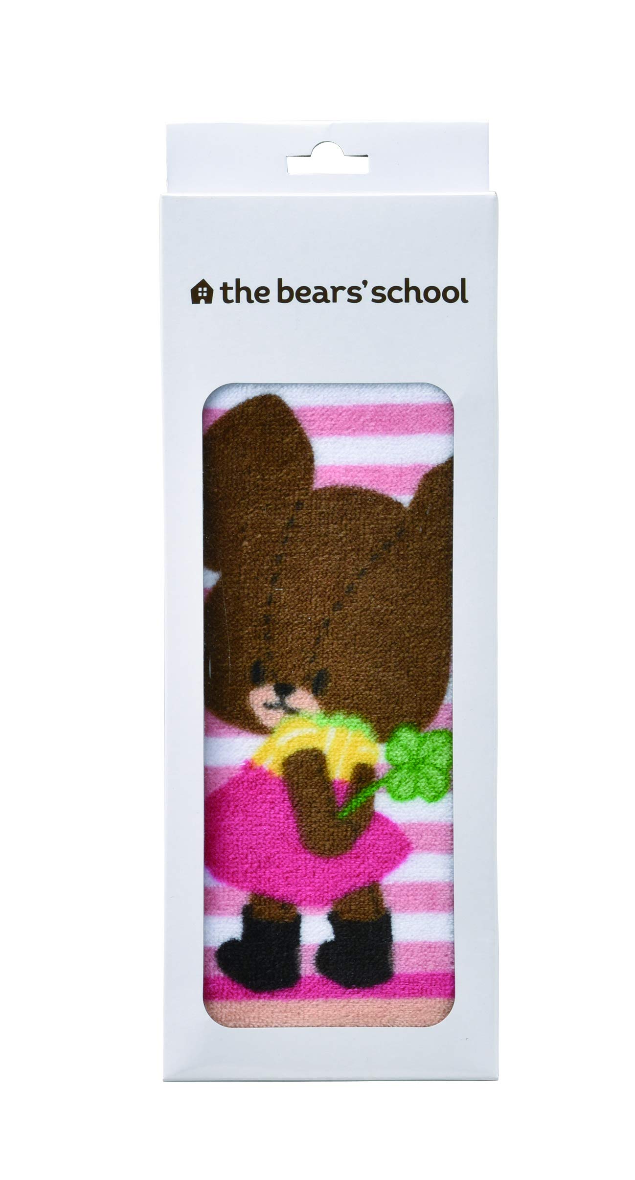 Marushin Greeting Face 34 x Happy 4335008300 Gift,  Moving Bears  School  Towel, Size 75cm, Clover, KG-0005,