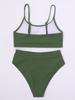 2023 new spiral pit strip U-shaped high-waisted bikini sexy swimsuit woman swimsuit