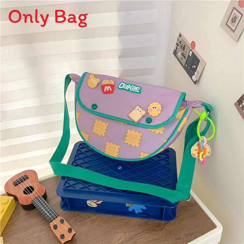 Cute Japanese Canvas Crossbody Bag With Printed Design For Daily Use