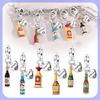 Charms Original Copper Charm Bead Pendant Glass Red Wine Champagne Whisky Charm For Bracelet Dangle Women Jewelry