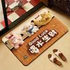 Cartoon bathroom floor mat is easy to take care of for home use, water-absorbing and quick-drying floor mat can be cut, dirt-resistant and non-slip d