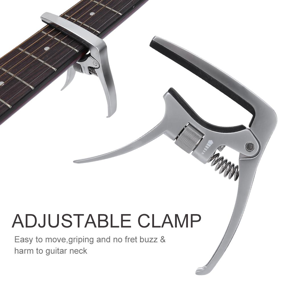 Metal Adjustable Clamp Key Acoustic Guitar Capo For Tone Adjusting