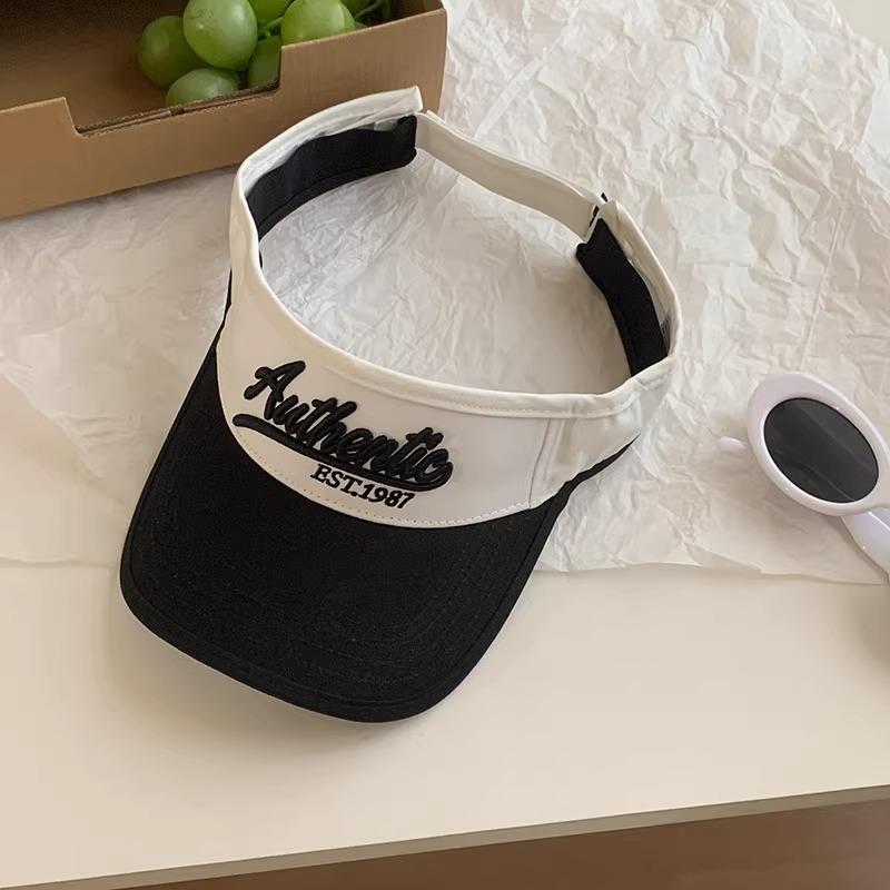 Female Summer Outdoor Sweet and Cool Girl Out Sports Sun Hat Men American Sweet and Cool Letter Embroidered Empty Top Hat