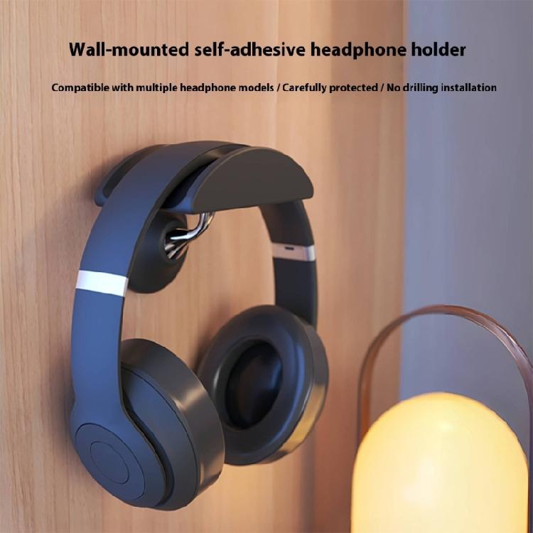 No Nail Adhesive Headsets Wall Mount Bracket With Durability Silicone Padding Secure Headphone Storage Rack Accessory