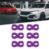 6 Pcs AN6 Car Hose Separator Clamp Fuel Line Connector for Oil Fuel Hose Purple