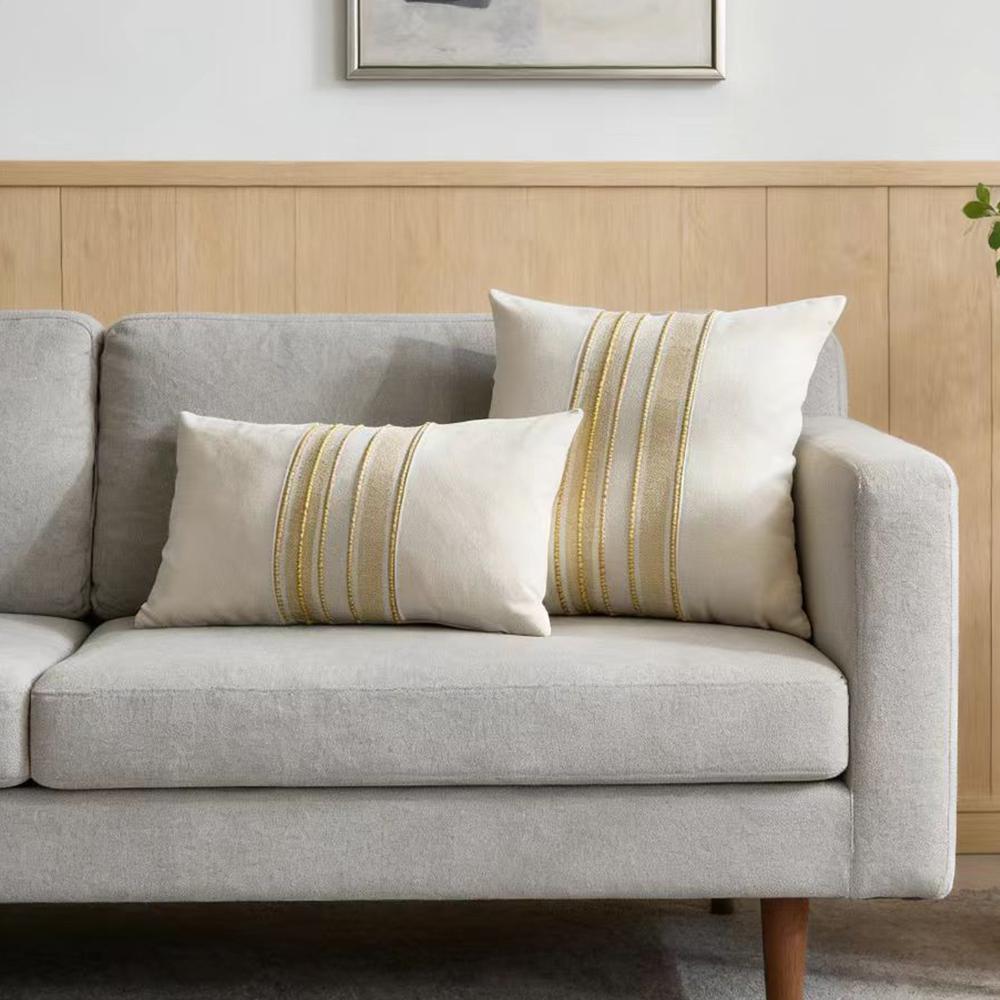 Fodere per Cuscini a Strisce Boho Lusso Moda Fattoria Copricuscino per Casa Soggiorno Letto Divano Decorazione