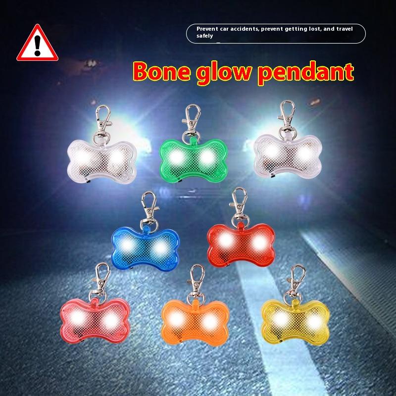 Pet Led Dog Collar Bone Pendant Dog Cat Collar Pet Leads Glow Accessories Outdoor Night Safety Decoration Light Pet Supplies