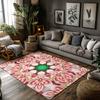 Floral Area Rug Washable Non Slip Home Decor Living Room Carpet Bedroom Mat Soft Comfort Modern Abstract Design Washable Floor C