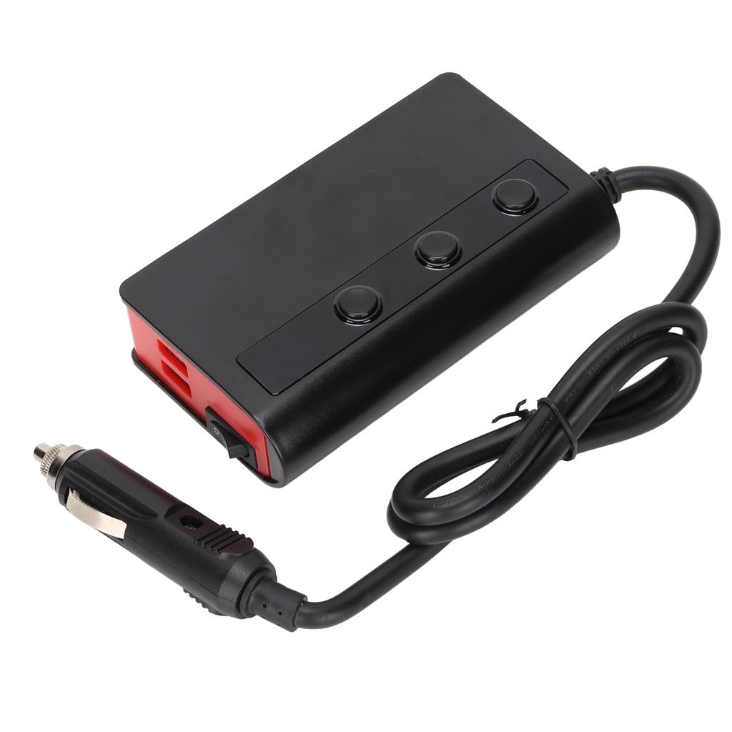 TR24 3 Socket Cigarette Lighter 180W Fast Charging USB Car Cigarette Lighter Splitter for Mobile Devices