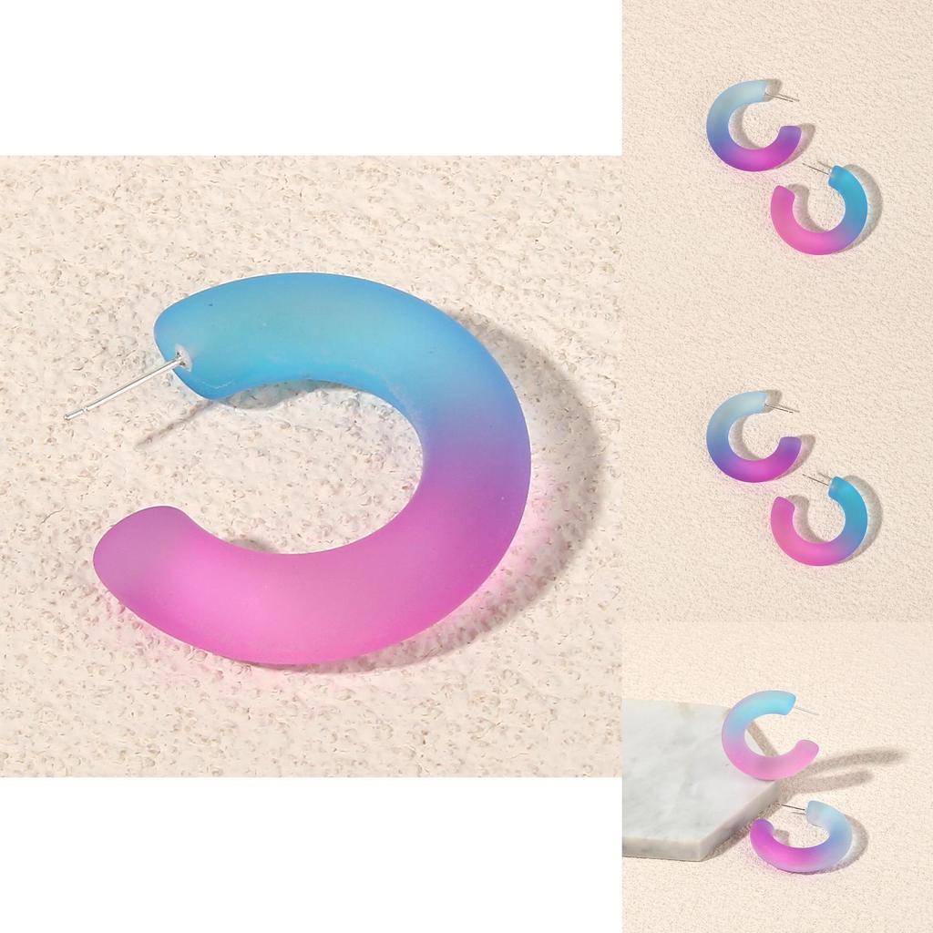 Womens Acrylic Geometric Earrings With Colorful Illusion Effect For Weddings Birthday Travel