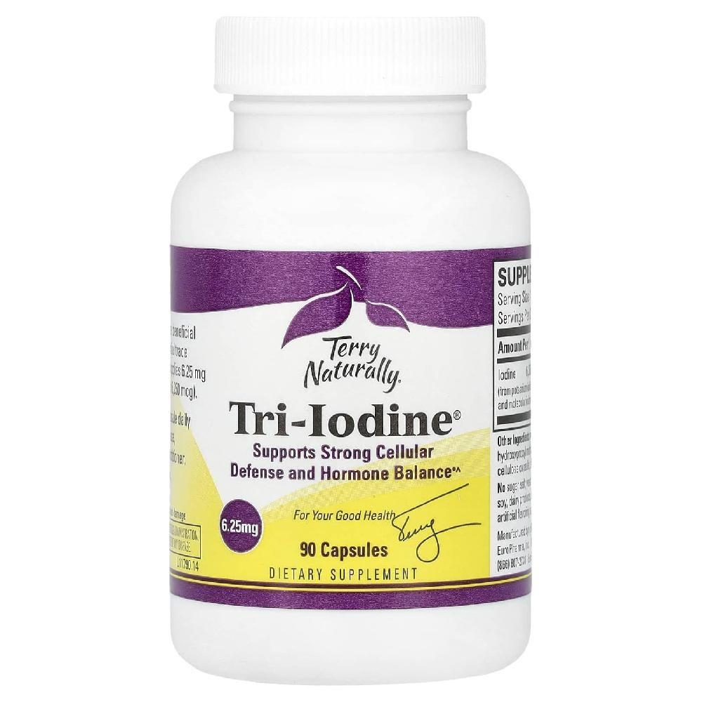 Iodine Terry Naturally Tri Iodine Tri 6.25mg Capsules 90 Tablets 1 pcs