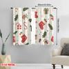 2pcs,2D Plane Printing Creative Curtains Christmas Baubles Holly Candy Canes (3) Durable 100% Polyester Fabric (without Rod)