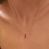 Colorful Enamel Chili Pendant Necklace with Stainless Steel Chain