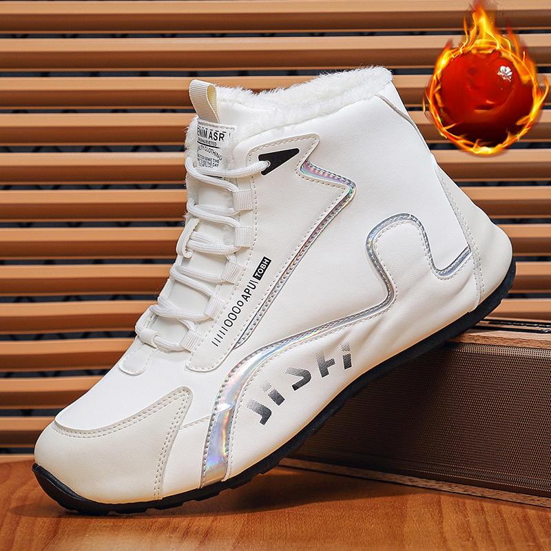 Winter Samt Herrenschuhe Verdickt Warm Modische Herren Freizeitschuhe High-Top Sportschuhe