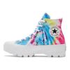 Converse Chuck Taylor All Star Komfortable Trendy Høyhælte Canvas Sko Regnbue Batik Dame Sneakers 572461C