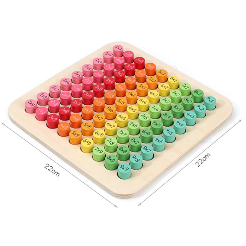 Matematyka Tablica mnożenia 9X9 Tabliczka matematyczna Zabawka Montessori Drewniana nauka Cyfrowa wczesna edukacja Drewniane zabawki