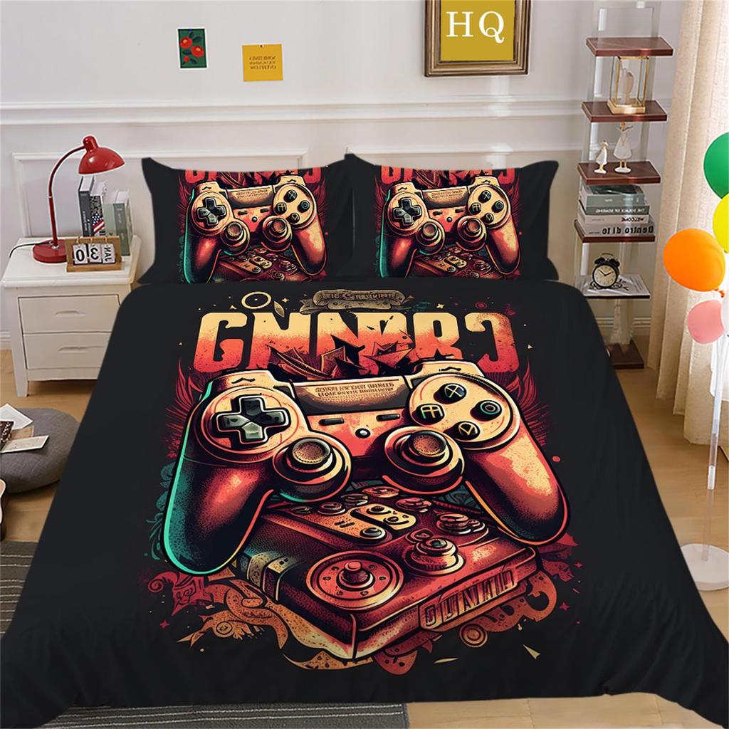 Home Bedding Set Game Player Quilt and Pillowcase AU/EU/US Double Bed/double Bed Full Size