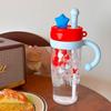 Star Cartoon Large Capacity Straw Water Cup for Students and Adults - Cute Ice Buster Design