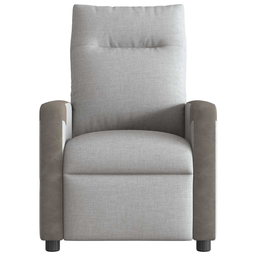 Electric Recliner Chair Cloud Gray Fabric
