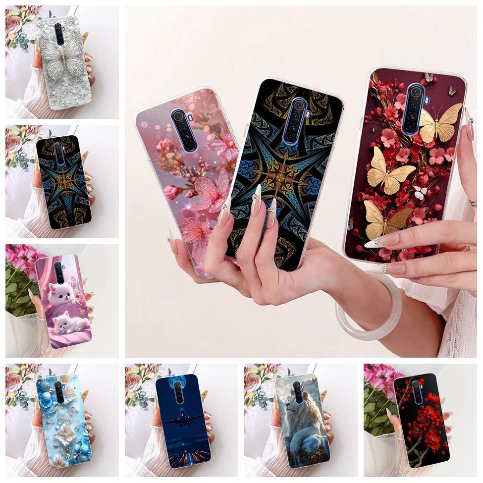 Clear For Realme X2Pro RMX1931 Casing For Realme X2 Pro Case Luxury Fashion Butterfly Funny Cute Painted Cover