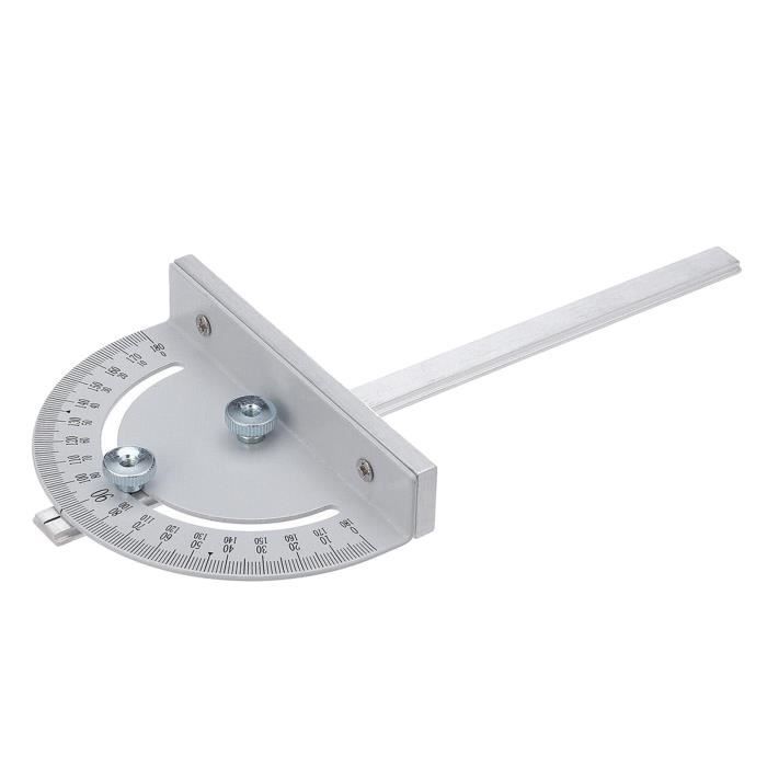 Rapporteur En Métal 180 Degrés Détecteur D'angle De Tête Ronde Pour Le Dessin De Menuiserie
