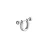 2 Stück Chirurgisches Titan Gerader Barbell Zirkon Rund U-Form Brustwarzenringe Sexy Piercing Brustschmuck Damen Accessoires