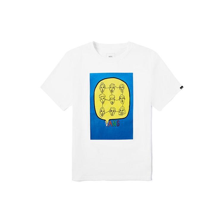 Men s Vans Asian Artist Crossover Series Printing Short Sleeve White VN0A4RATWHT XL
