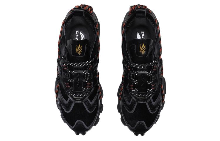 Li Ning CF Tracing Textile, Synthetic Leather Cushioning Slip Resistant Abrasion Resistant Low Top Casual Shoes Women's AGCQ622-5