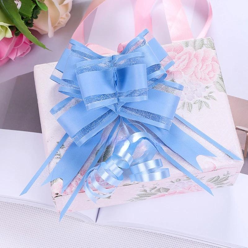 10pcs 5cm Beautiful Pull Bow Ribbon Gift Packing flower bow Bowknot Party Wedding Car Room Decoration Party DIY WED RIBBON
