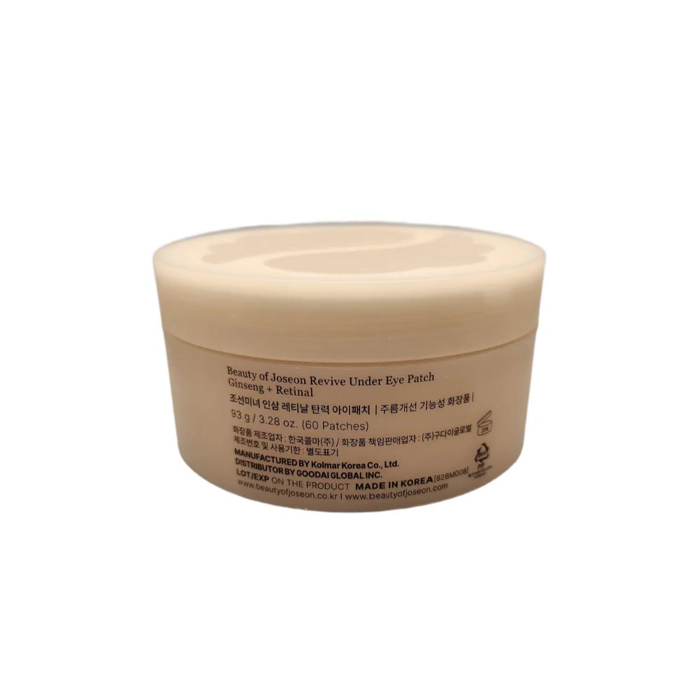 Beauty of Joseon Ginseng Retinal Revive Eye Patch 60 Sheets Firming and Anti-Wrinkle Under Eye Care