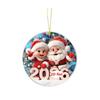 Christmas Ornament Cartoon Santa Claus Snowman Reindeer 2D Acrylic Christmas