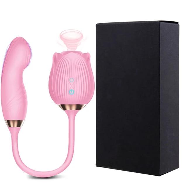 Rose Sucking Vibrator for Women Vagina Patting Clit Stimulator G Spot Dildo Vibrating Female Masturbator Massage Adult Sex Toy