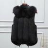Autumn-Winter Casual Patchwork Women's Faux Fox Fur Vest
