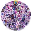 100 Purple Gothic Graffiti Stickers for Suitcases, Pens, Guitars, Notebooks – Waterproof, Durable, and Versatile